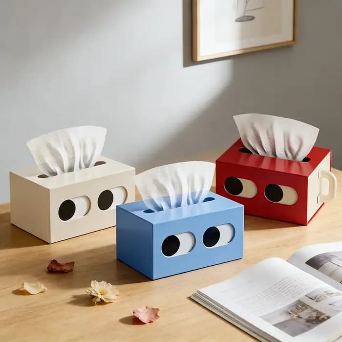 Couvercle de boîte à mouchoirs rectangulaire mignon
