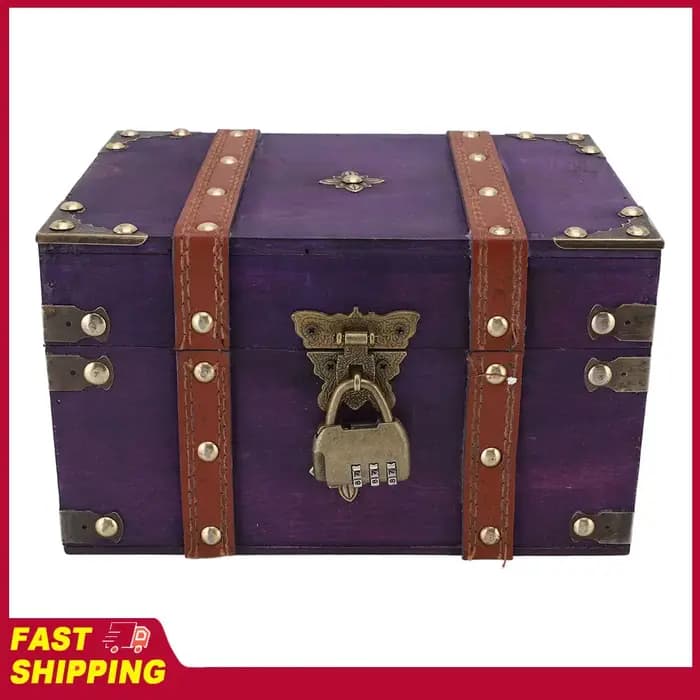 Coffret à trésors en bois vintage décoratif polyvalent
