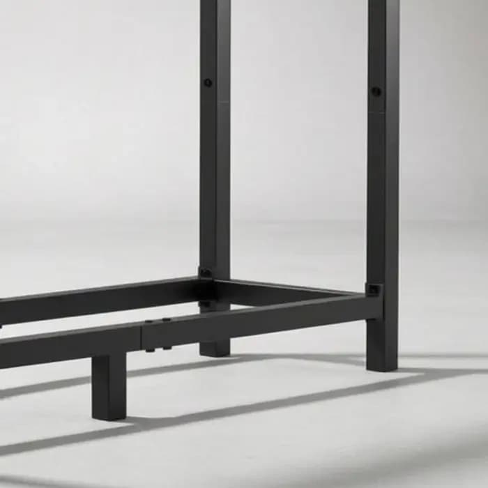 Support de rangement pour bûches en acier noir
