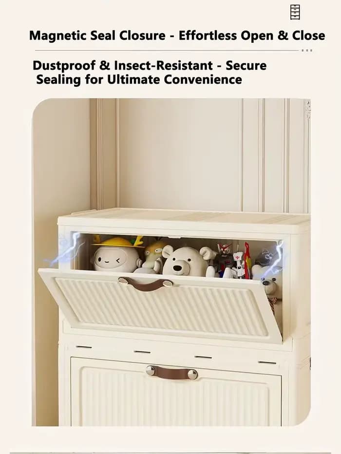 Armoire de rangement pliable à espace rabattable