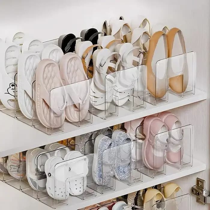 Étagère de rangement pour chaussures à 4 compartiments