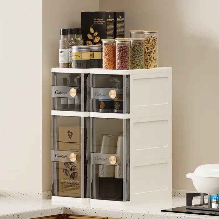 Meuble de rangement pour niche de salle de bain