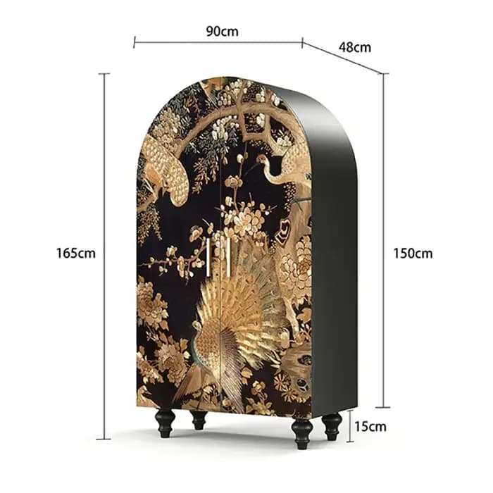 Meuble de rangement vintage avec portes et étagères, idéal pour le salon, le bureau, l'entrée ou com