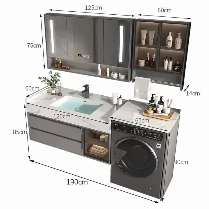Meuble de rangement de luxe pour salle de bain : insert de tiroir