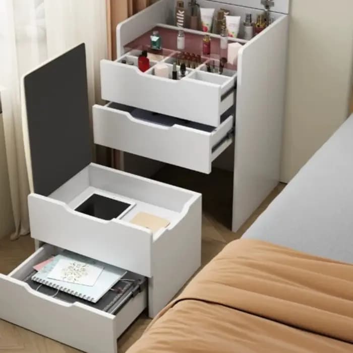 Tables de coiffeuse de luxe avec rangement, petites commodes dissimulées pour chambre à coucher, tables de maquillage, cadres gain de place, Penteadeira, mobilier de style Mid-Century