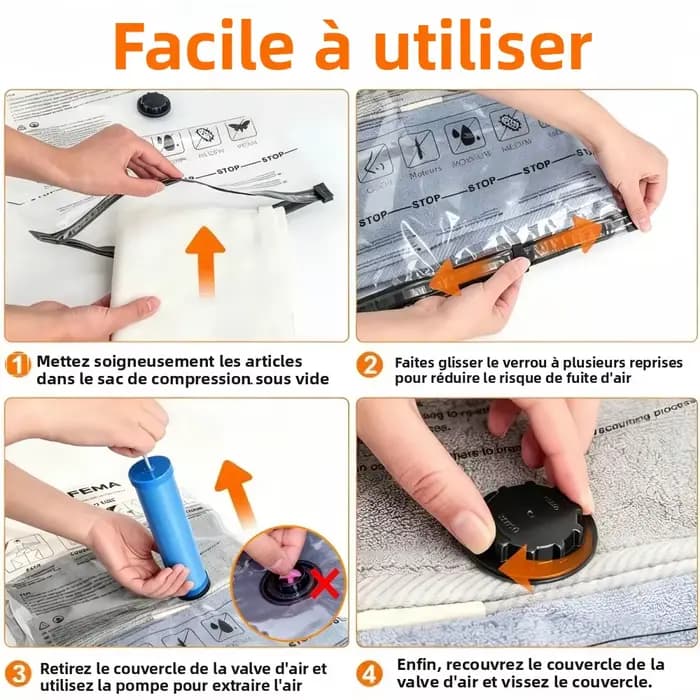 Sacs de rangement sous vide