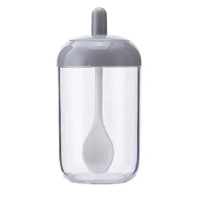 Pots d'épices en verre autocollants sel sucre poudre huile d'olive poivre assaisonnement bouteille de stockage cuillère Base outils ensemble d'accessoires de cuisine