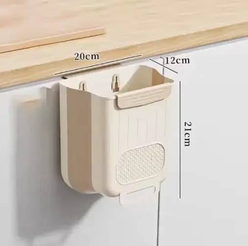 Poubelle de cuisine pliable à suspendre sur porte d'armoire ou mur, bac de rangement ménager pour cu