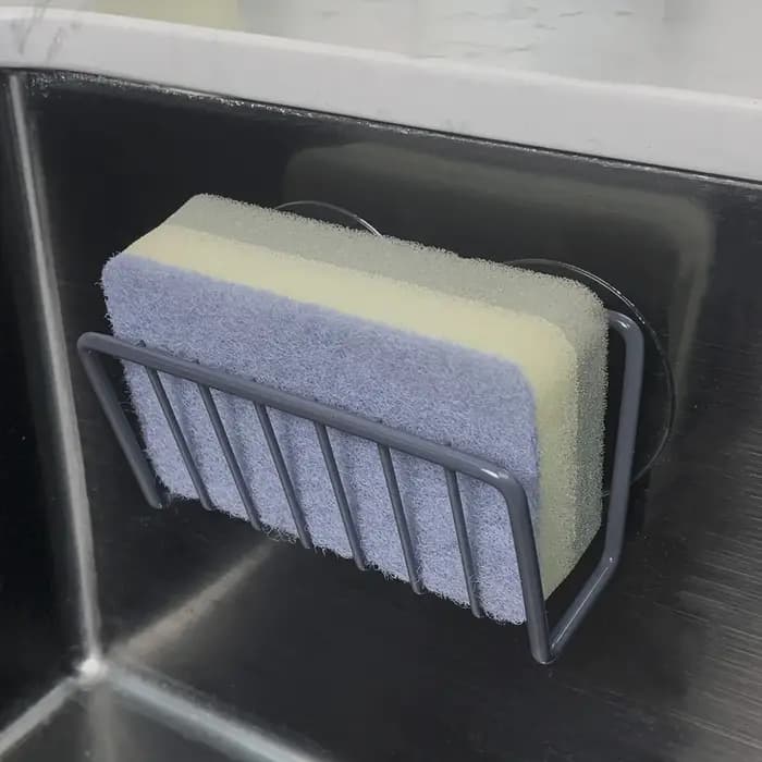Étagère de rangement en acier inoxydable pour éponge d'évier