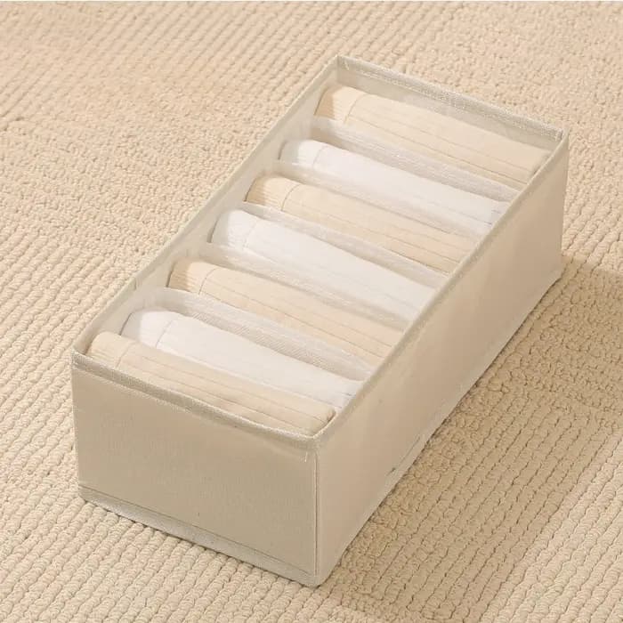 Organisateur de rangement pliable en coton pour lingerie
