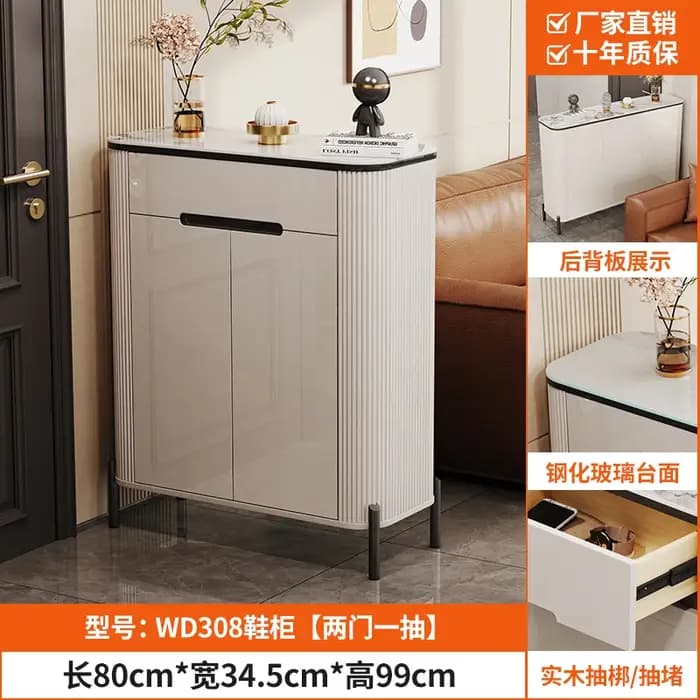 Tiroir réglable étagère à chaussures européenne anti-poussière blanc armoire étroite verticale étagè