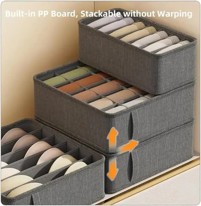 Organisateur de placard pliable en tissu pour sous-vêtements