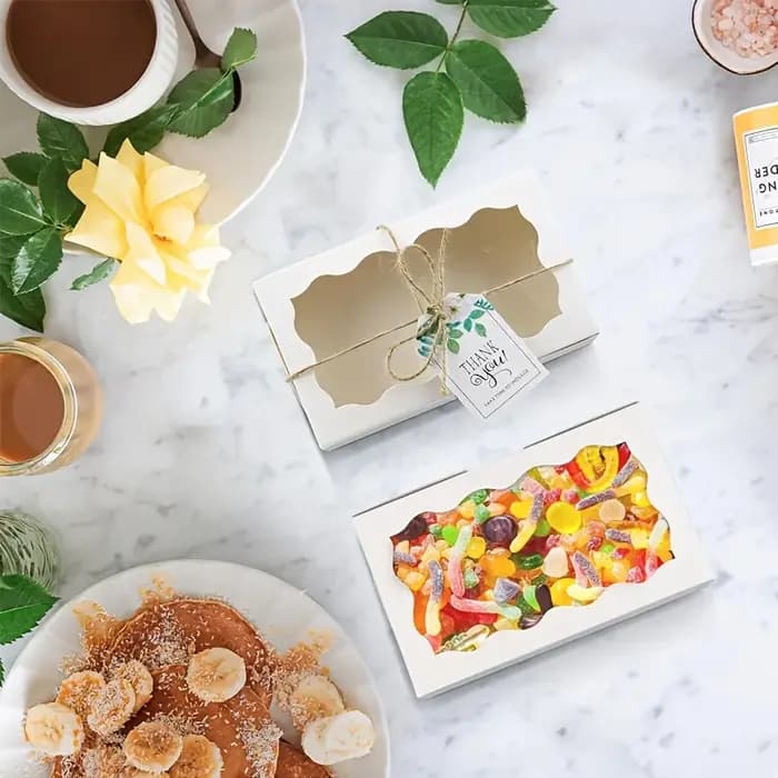 Cadeau pour elle/lui, 20 boîtes à biscuits avec fenêtre transparente