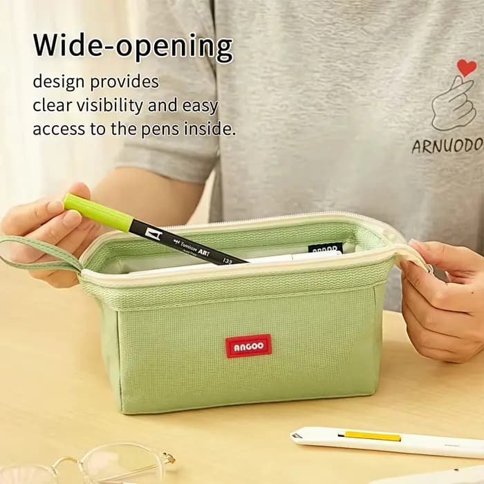 Trousse à crayons de grande capacité avec porte-stylo