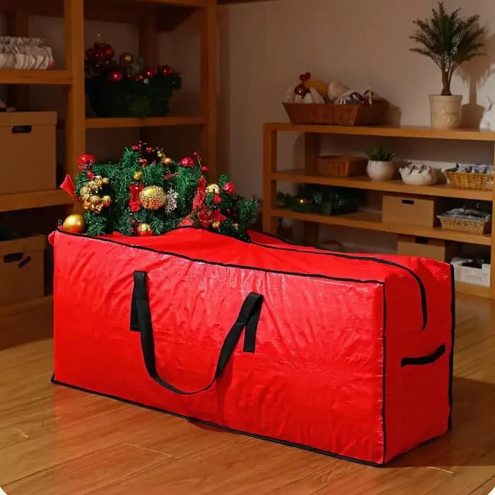 Sac de rangement pour sapin de Noël avec poignées renforcées et double fermeture éclair