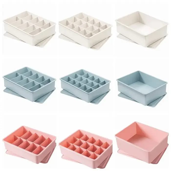 Boîte de rangement pour sous-vêtements avec couvercle