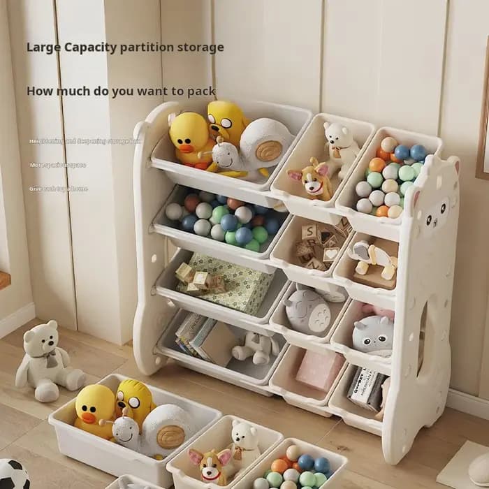 Étagère de rangement multicouche pour jouets pour enfants
