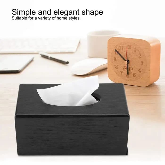 Boîte à mouchoirs rectangulaire en bois ABKJ-2X