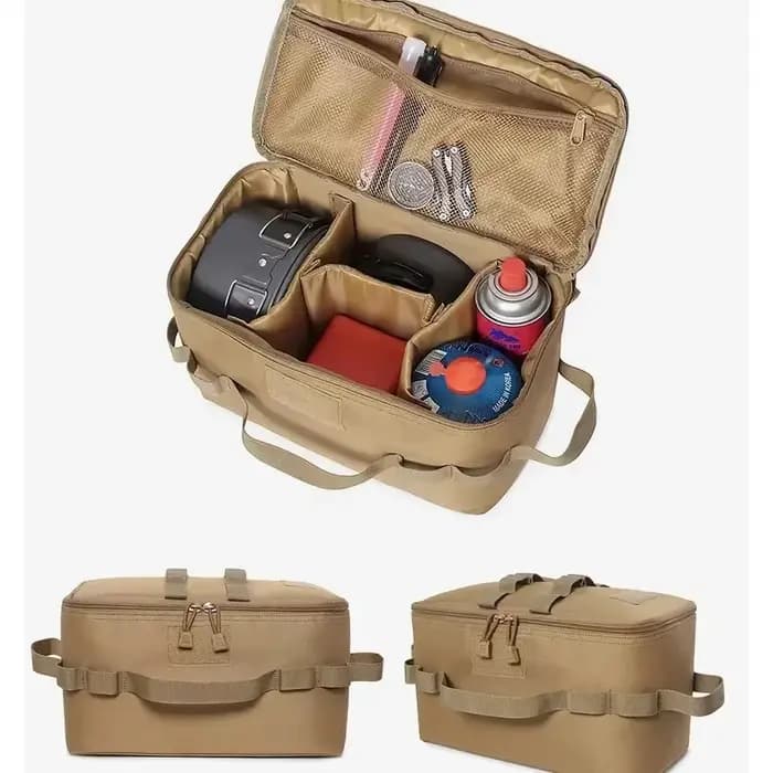Sac de Rangement Grande Capacité pour Camping en Plein Air – Idéal pour Bouteilles de Gaz, Récipients, Ustensiles de Pique-nique et Piquets de Sol – Organisez Votre Équipement