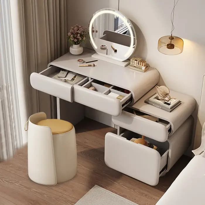 Coiffeuse De Style crème, tiroir De rangement, Design moderne, gain De place, meubles De chambre à c