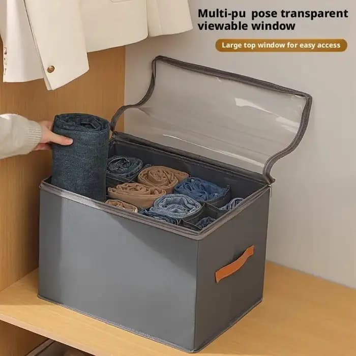 Boîte de rangement de chaussures pliable avec couvercle