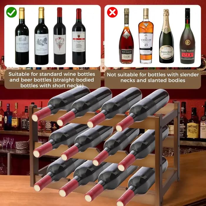 Range-bouteilles autoportant pour comptoir