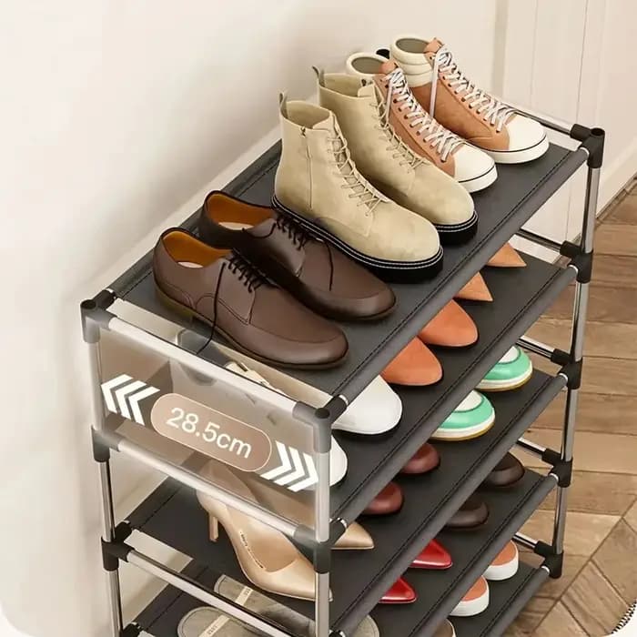 Étagère à chaussures en métal à 7 niveaux