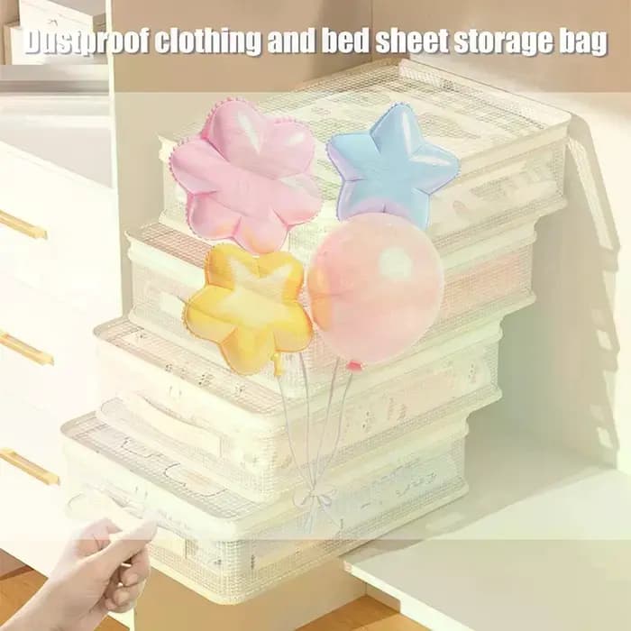 Ensemble de sacs de rangement quatre pièces pour draps de lit et housses de couette