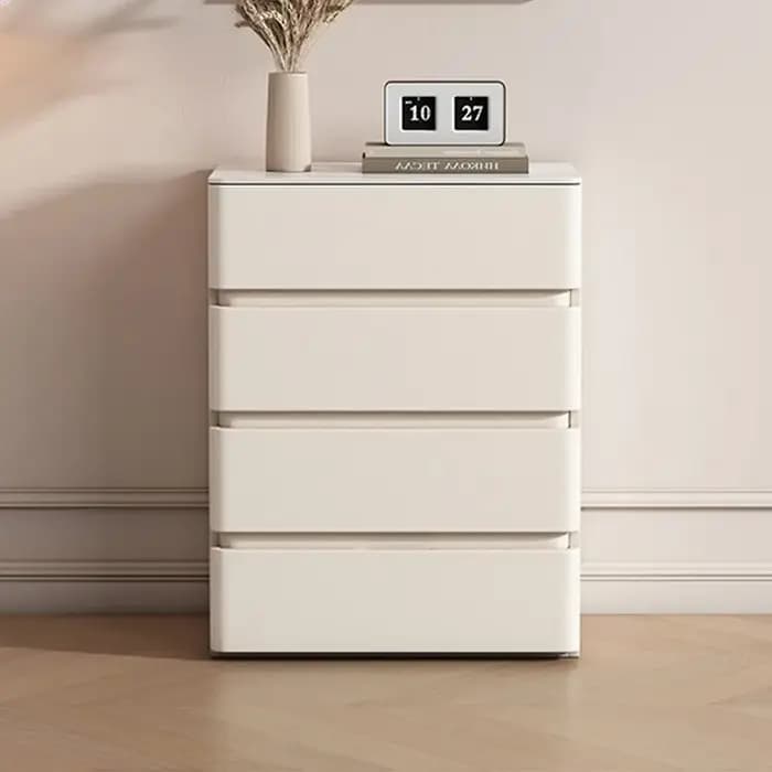 Vitrine anti-poussière à 6 tiroirs, armoire de chambre à coucher d'arcade polyvalente, salon Tv blan