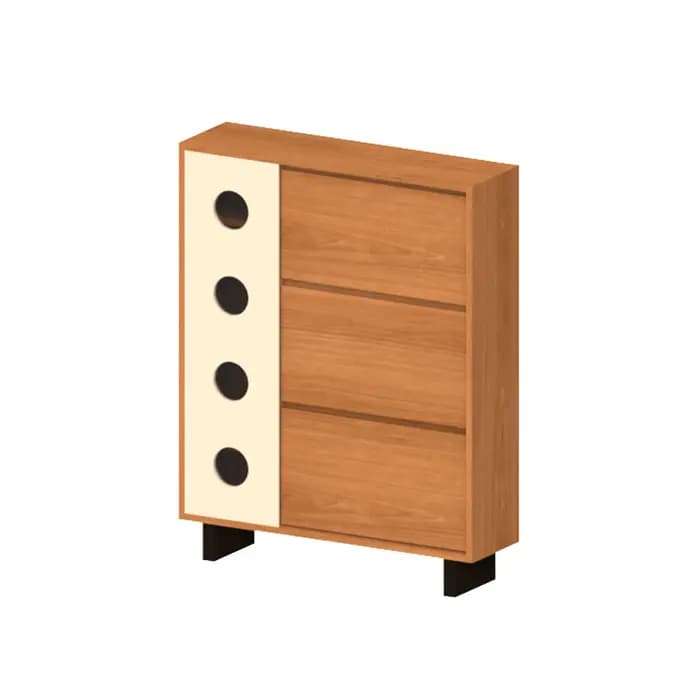 Armoire à chaussures moderne en bois pour demi-maison