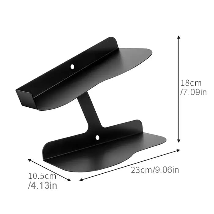 Étagère murale noire et blanche pour chaussures de sport homme et femme