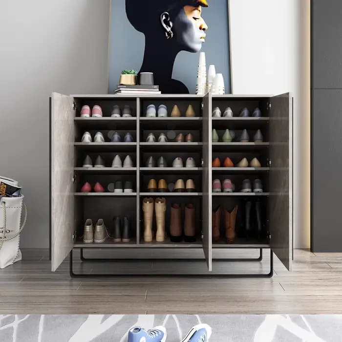Étagère à chaussures blanche moderne