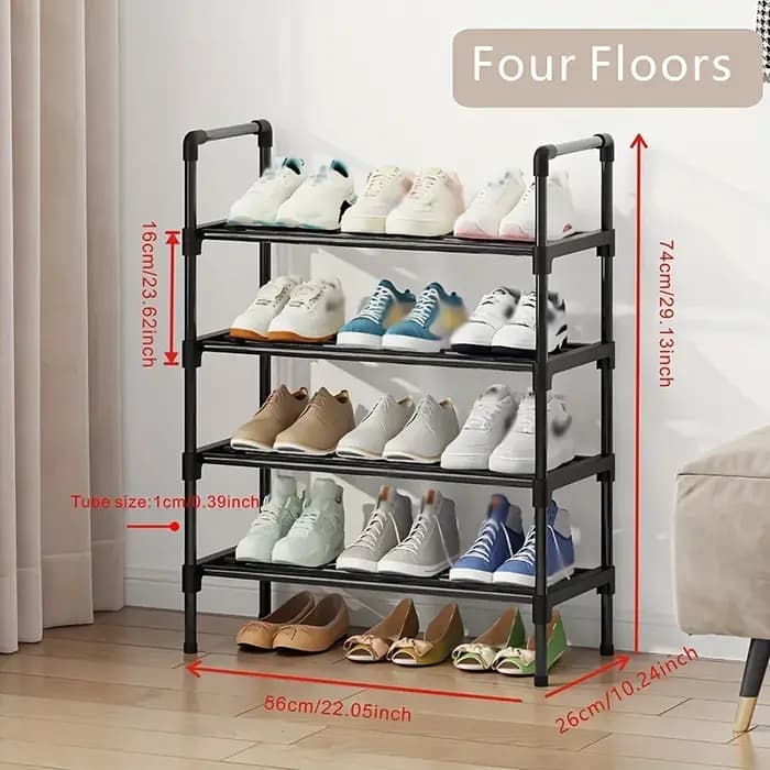 Étagère à chaussures en métal à plusieurs niveaux