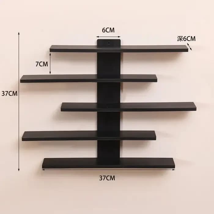 Étagère murale réglable à 5 niveaux pour figurines, objets de collection et petits blocs de construc
