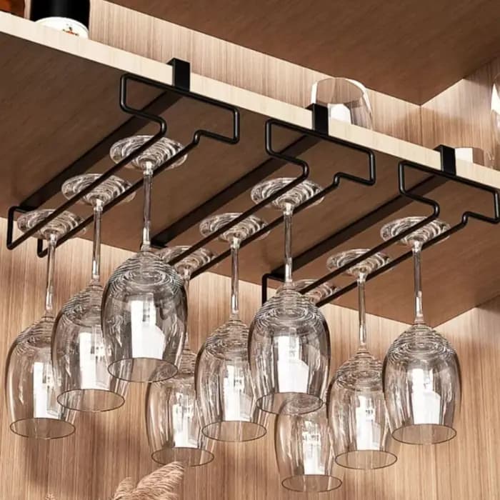 Support de rangement pour verres à vin rouge suspendu