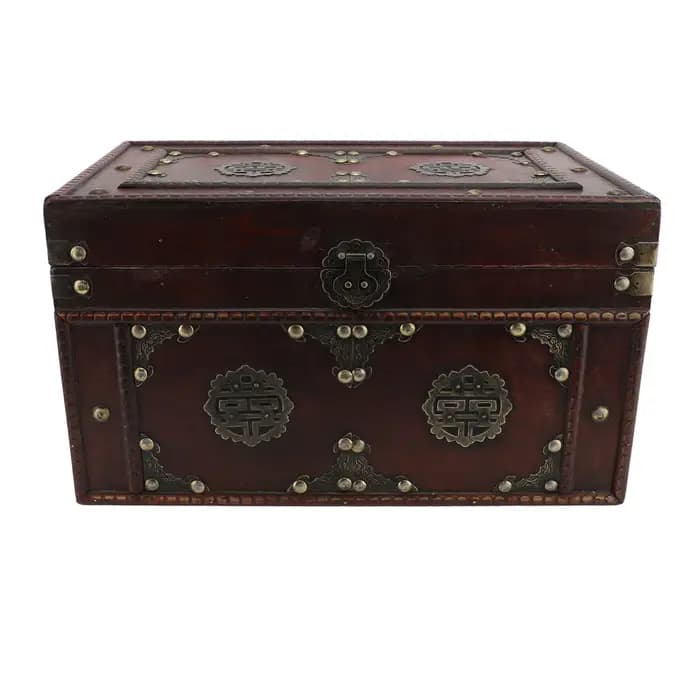 Boîte de rangement Vintage en bois de Style chinois
