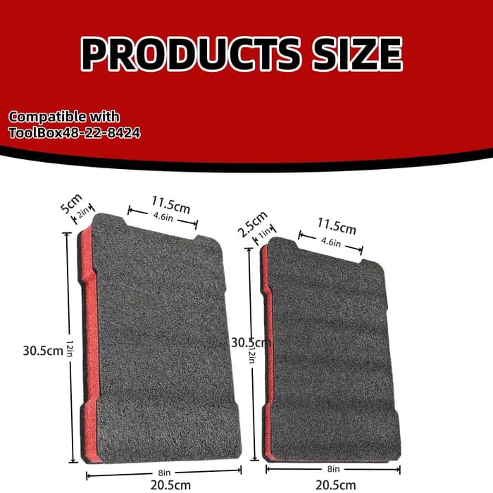 Kit d'inserts en mousse pour boîte à outils Milwaukee Packout, organisateur en mousse protectrice pour outils fragiles, support amorti antichoc