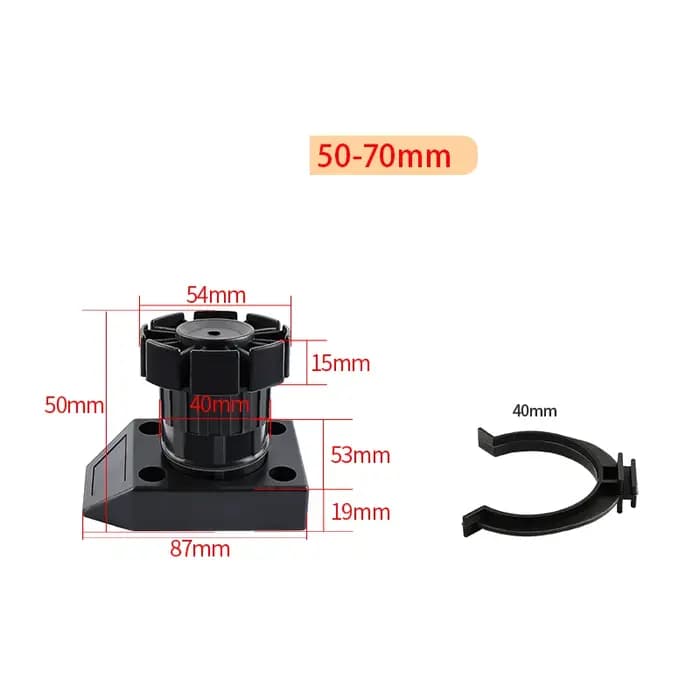 Pied de meuble réglable en hauteur 6cm~15cm, pour armoires, meubles, tables, pieds de meuble robuste