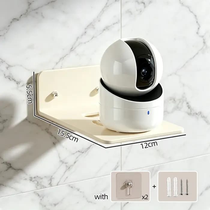 Étagère Murale Flottante en Acier pour Rangement de Routeur, Caméra, Projecteur, Articles de Toilett