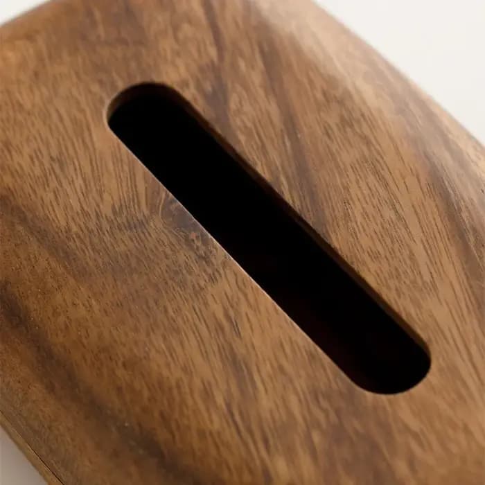 Boîte à mouchoirs en bois de noyer