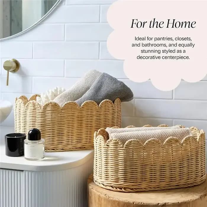 Household Paniers de rangement tissés de grande capacité