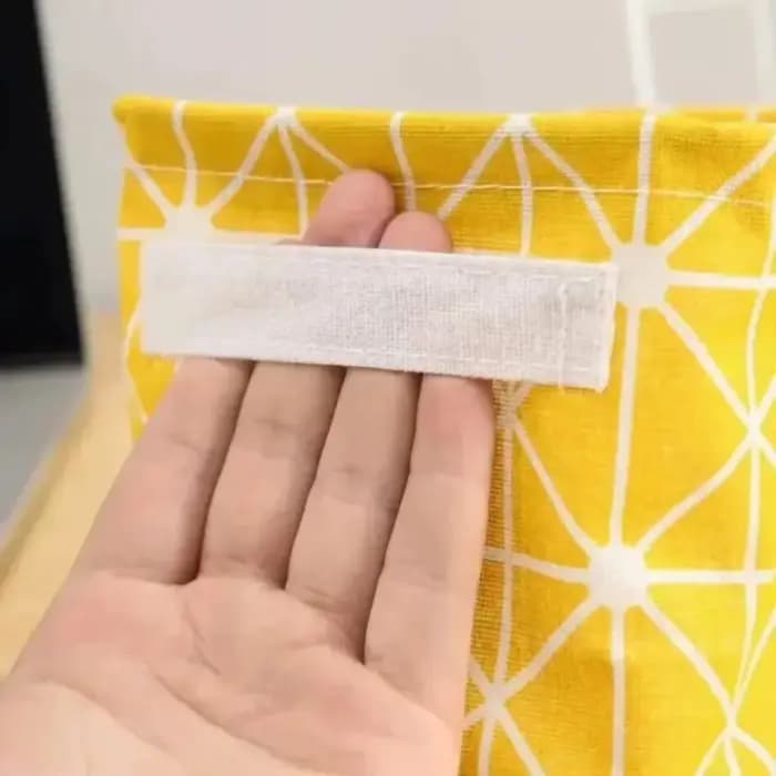 Panier de rangement pliable en tissu à motif quadrillé 20×16×14 cm