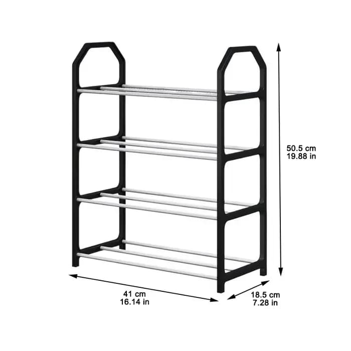 Un simple porte-chaussures à 4/5 niveaux avec accoudoirs pour un accès facile