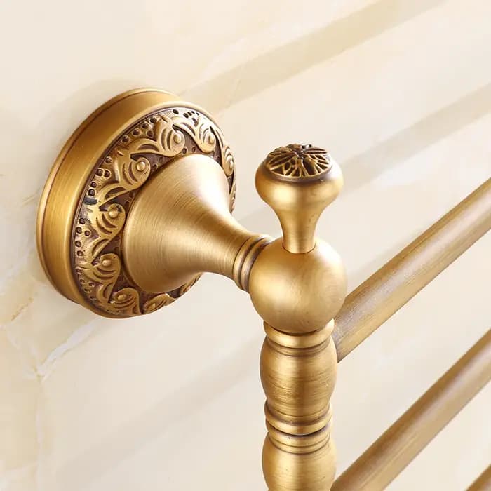 Porte-serviettes en laiton Antique