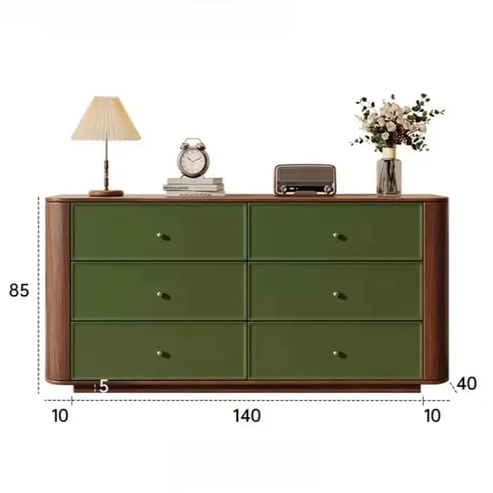 Armoire de Rangement Vintage Rustique en Bois Vert