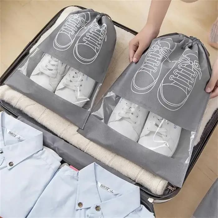 5/10pcs Chaussures Sac De Rangement Placard Organisateur Non Tissé Voyage Portable Sac Étanche Poche Vêtements Classé Tirer Sac Suspendu