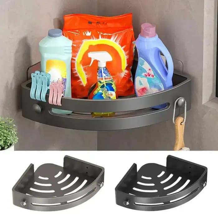 Étagère murale triangulaire pour salle de bain et WC