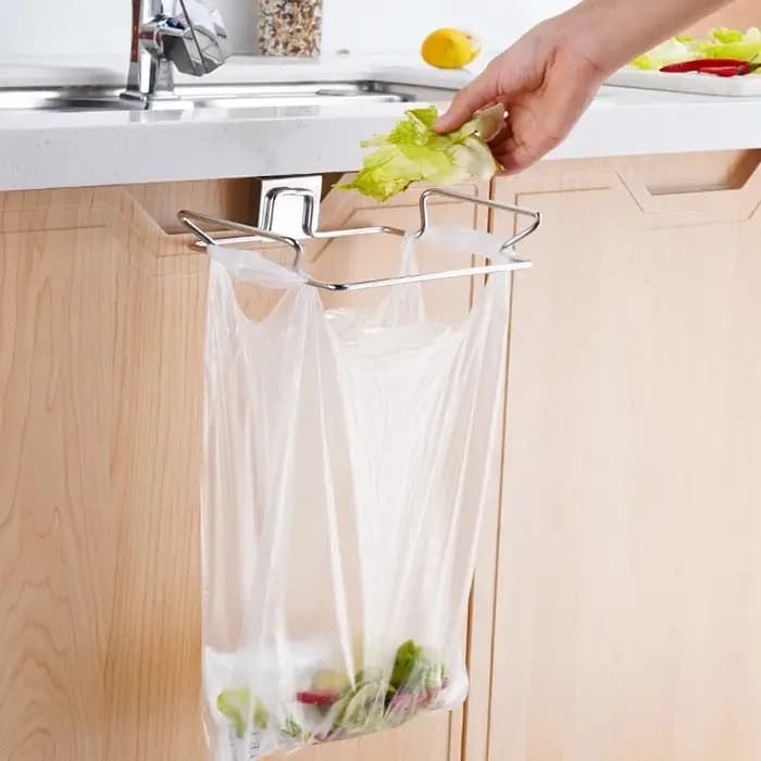 Support de sac poubelle de cuisine en acier inoxydable