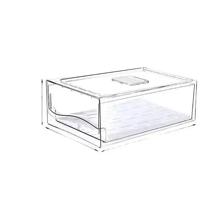 Boîte de rangement pour réfrigérateur de cuisine, type tiroir, boîte de conservation fraîche, œufs de qualité alimentaire, viande, aliments congelés, finition