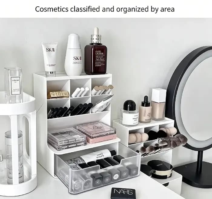 Nouvelle boîte de rangement de maquillage à tiroirs